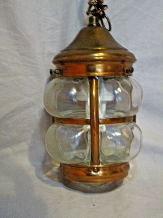 Arts And Crafts Copper Hall Ships Lantern / Light c1900 3