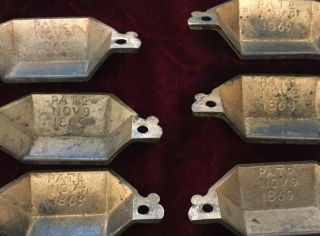 6 Ornate Bronze Victorian Eastlake Cast Bin Pulls,  Handles 2