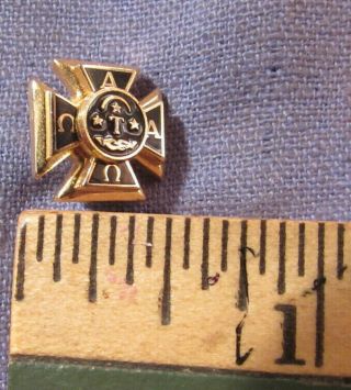 Vintage Alpha Tau Omega Fraternity Pin Gold Filled