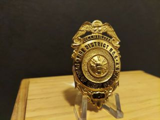Antique Obsolete West Seneca Ny Fire Department Fireman Badge Unmarked Hi - Glo