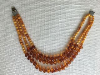 Vintage Natural Baltic Amber Necklace 101 Gr,  42 Cm Long