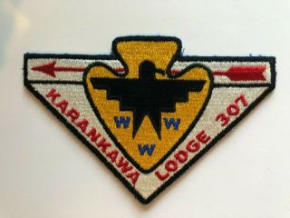 Karankawa Lodge 307 Oa P1a Neckerchief Patch Order Of The Arrow Boy Scouts