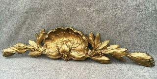 Big Antique French Furniture Ornament 19th Century Bronze Louis Xv Style Signed