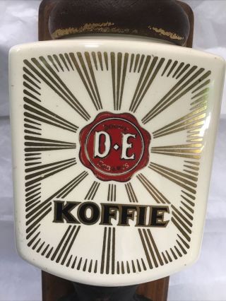 Vintage Douwe Egberts Dutch Koffie Coffee Mill Grinder Wall Mount 2