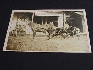 Store Front With Horse & Buggy In View Lagrange,  Pa Real Photo Postcard