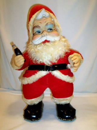 Vintage Rushton Coca Cola Santa Claus W/ Coke Bottle -