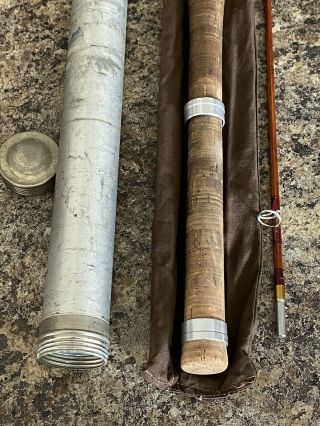 Vintage Rare Orvis Manchester Impregnated Bamboo Combination Spin Fly Rod