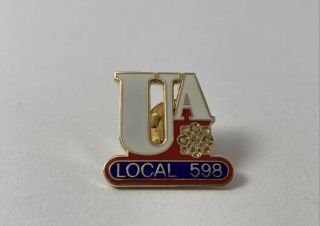 Ua Plumbers & Steamfitters Local 598.  Pasco,  Washington.  Union Pin / Lapel