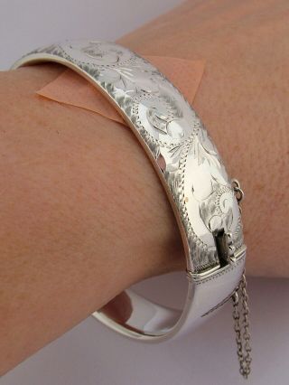 1974 London Hallmark Georg Jensen Vintage Solid Sterling Silver Bangle Bracelet