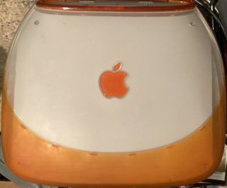 Vintage Apple iBook Clamshell G3 Tangerine 18gig HD 544ram YoYo AC Adapter OSX 2
