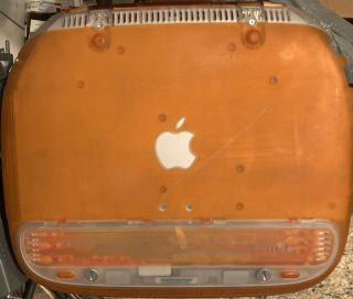 Vintage Apple iBook Clamshell G3 Tangerine 18gig HD 544ram YoYo AC Adapter OSX 3