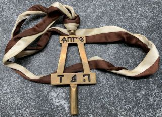 Tau Beta Pi Vintage Fraternity Key Medal Ribbon Greek Engineering Honor Society