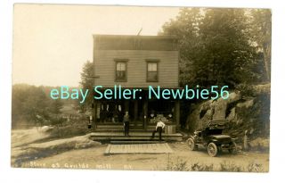 Lyons Falls Ny - General Store At Goulds Mill - Rppc Postcard Lewis County