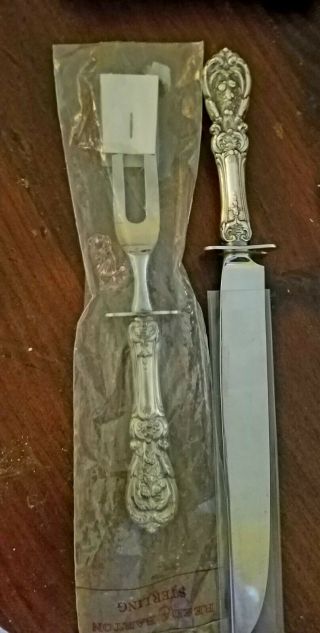 Reed And Barton Francis I Sterling Silver Carving Set Vintage 1980s