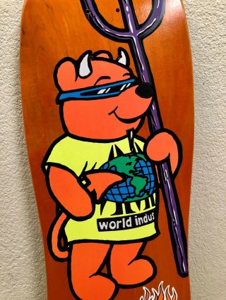 Prime / World Industries Rocco III (3) Reissue Skateboard Deck Orange Stain 2