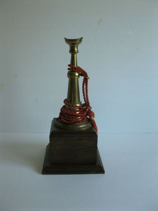 Antique Vintage Style Brass Fireman Presentation Horn Speaking Trumpet Trophy