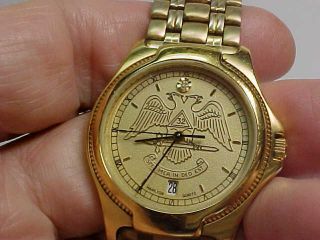 Masonic Double Eagle Wristwatch By Hamilton All Gp Case And Band