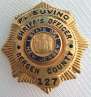Sheriff Office Bergen County Jersey Rare Orig Antique Obsolete Vintage