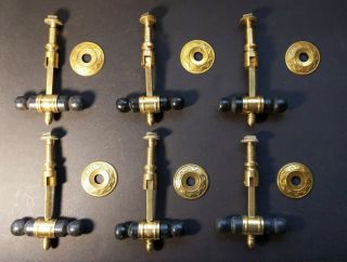 Set Of 6 Antique Victorian T Drop Drawer Pulls Brass Eastlake Ornate