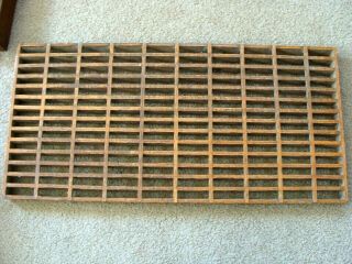 Antique Vintage Wooden Oak Floor/wall/vent/air Grate,  29.  75 " X 14.  50 " 1.  25 "