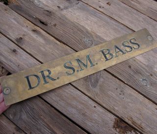 5x Vintage Brass Doctors Signs / Plaques Dr For Steve Only