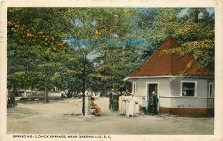 South Carolina,  Sc,  Greenville,  Spring No 1,  Chick Springs 1921 Postcard