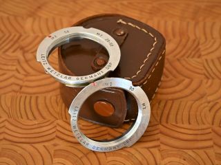 Leica Type 2 & Type 3 M39 Lens Adapters To Leica M With Vintage Leather Case