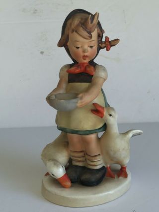 Vintage Goebel Hummel Figurine 197 Be Patient Girl With Geese Tmk2 6 1/2 "