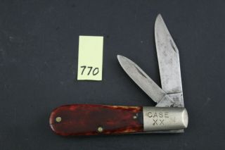 Case Xx 1940 - 1964 62009 1/2 Vintage Red Bone Barlow Pocket Knife 770