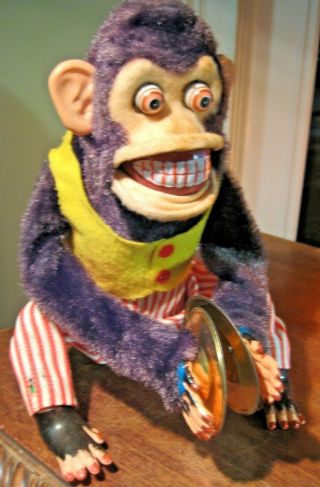 Vintage Japan Musical Jolly Chimp Toy Story Monkey w/Box CK 4910 SEE 2