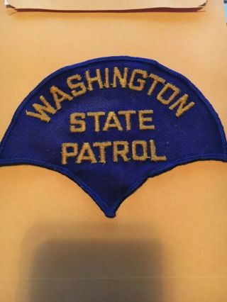 Vintage Washington State Patrol Police Patch Cheese Cloth Back