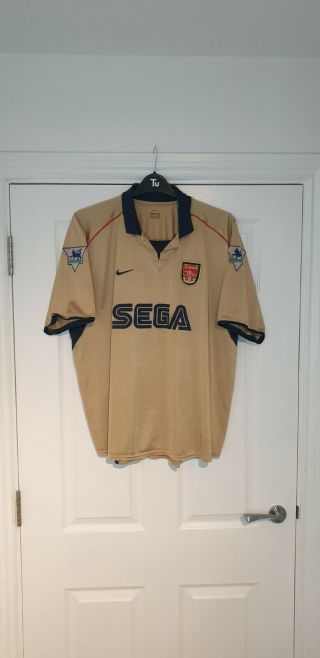 Arsenal Away Shirt Vintage 2001 - 2002 Sega Size Xxl