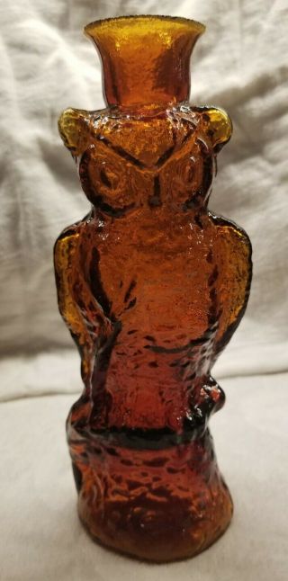 Amber Ground Top Figural Owl Reminds Me Of Owl Drug Co.
