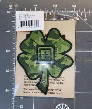 5.  11 Tactical Always Be Ready St.  Patrick’s Day Patch March 2019 Potm 511063 511