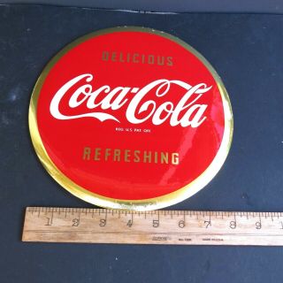 Vintage Coca Cola Celluloid Button Sign With Mailer