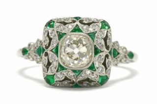 Vintage Victorian Filigree Engagement Ring 14k White Gold Over 2.  33 Ct Diamond