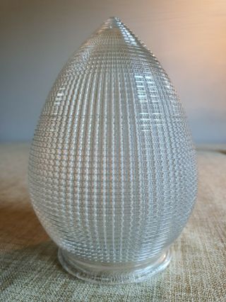 Antique Vintage Moulded Glass Pendant Lightshade Art Deco Pineapple Egg Acorn