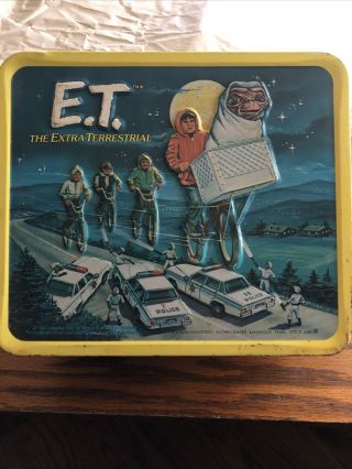 Vintage Lunch Box Et The Extra - Terrestrial With Thermos