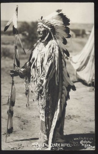 Mandan Nd North Dakota C1940 Rp Chief White Bull - Custer - Little Bighorn