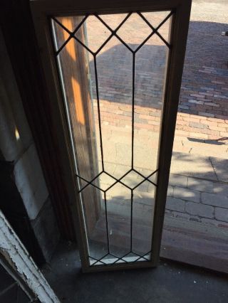Sg 1174 Antique Leaded Glass Transom Window 14 " X 44 "