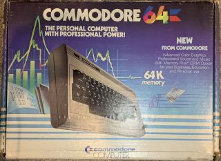 Vintage Commodore 64 Computer W/box And 3 Games