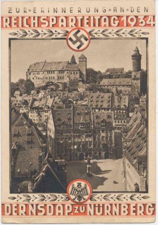 German Empire Third Reich Postcard Nuremberg Rally 1934