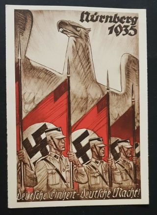 German Empire Third Reich Postcard Nuremberg Rally 1935