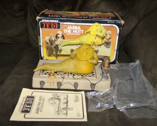 Vintage Star Wars 1983 Jabba The Hutt Playset Complete W/ Box & Insert