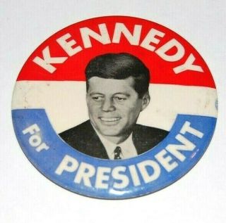 1960 John F.  Kennedy For President Jfk Campaign Pinback Button Badge Political