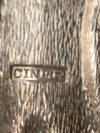 Vintage Signed Ciner Large Gold Tone White Enamel Owl Brooch (Pin) / Pendant 3