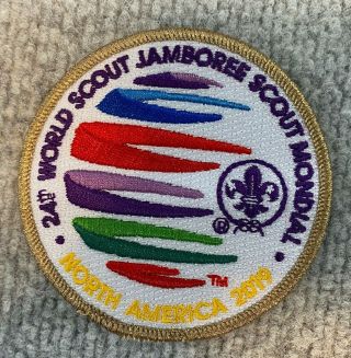 2019 World Jamboree Authentic Gold Border Management Patch