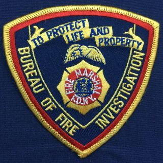1980s Fdny Fire Marshal Patch York City Bureau Of Fire Investigations