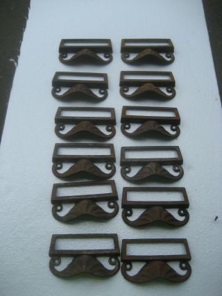C1880 Set Of 7 Matching Authentic Victorian Cabinet Pull Hardware 3.  5” Victoria