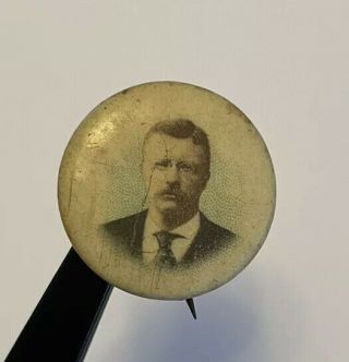 1904 Theodore Roosevelt Presidential Campaign Pin 7/8”